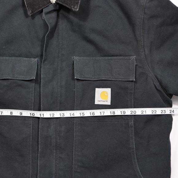 CARHARTT Jacket Black C03 Union Made Quilted Liner Work Chore Coat Men - Picture 6 of 7
